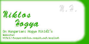 miklos hogya business card